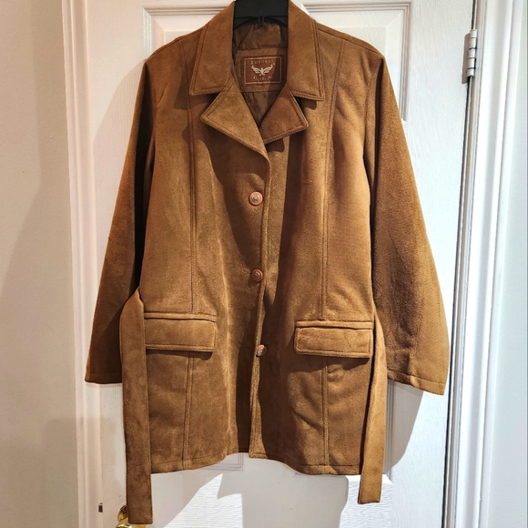 Womens Emporio E.G.A. Suede Jacket - Picture 1 of 4